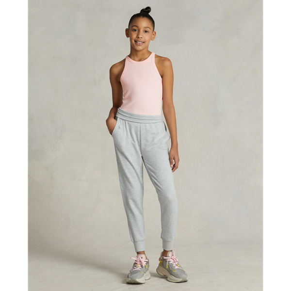 Acacia Pink Ribbed Cotton-Blend Tank Top Girls 7-16 6