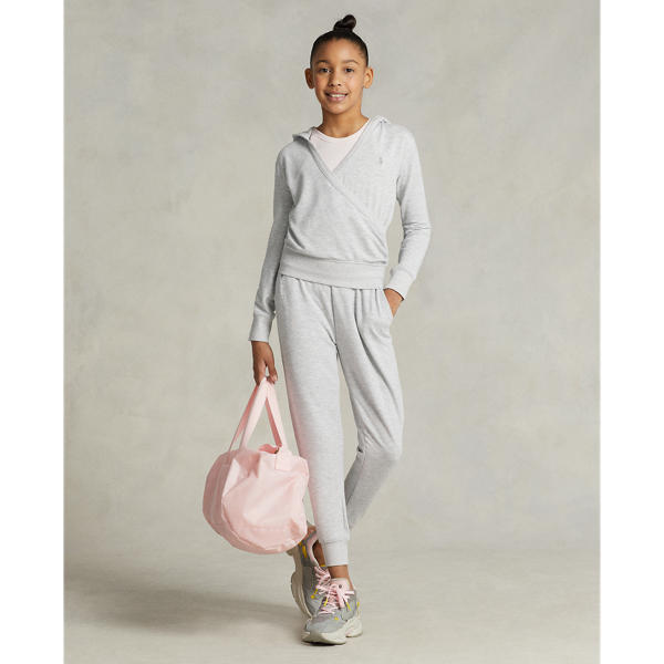 Spring Heather Fleece Wrap-Effect Hoodie Girls 7-16 4