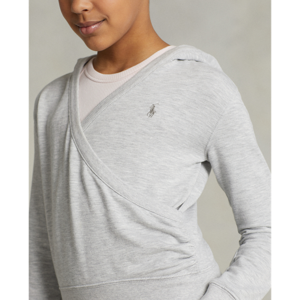 Spring Heather Fleece Wrap-Effect Hoodie Girls 7-16 5