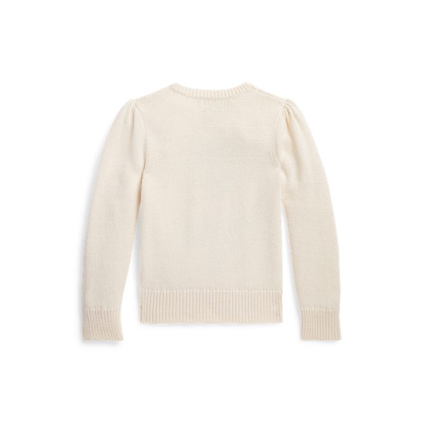 Baumwollpullover mit Polo Bear Girls 1.5-6.5 Years in Clubhouse-Creme 2