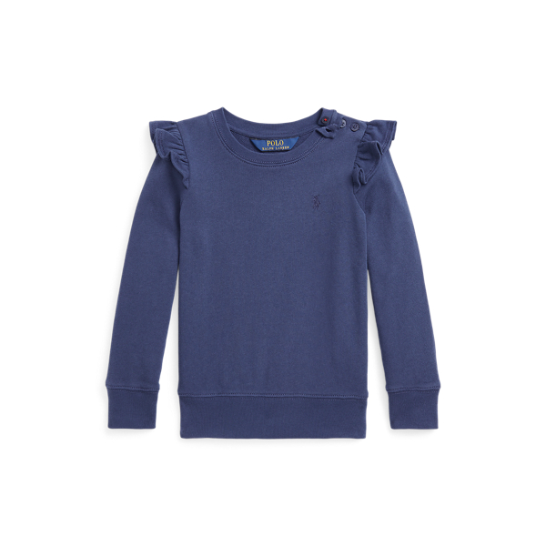 Sweat volant&eacute; en coton &eacute;ponge spa
