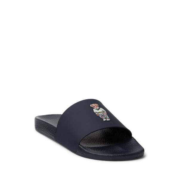 Navy ralph lauren sliders best sale