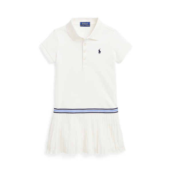 Robe Polo pliss&eacute;e en piqu&eacute; stretch Girls 1.5-6.5 Years en 1