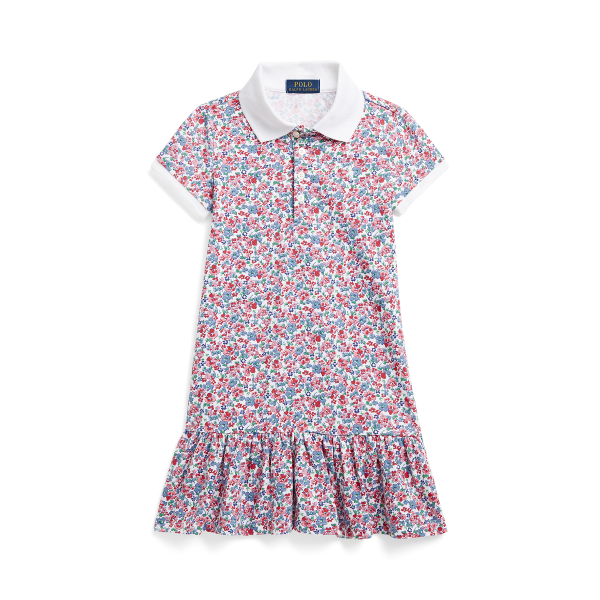 Floral Stretch Mesh Polo Dress Ralph Lauren