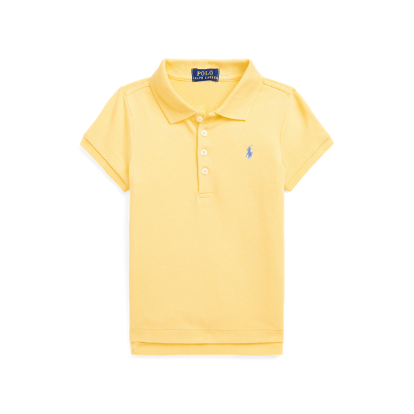 Stretch Cotton Mesh Polo Shirt