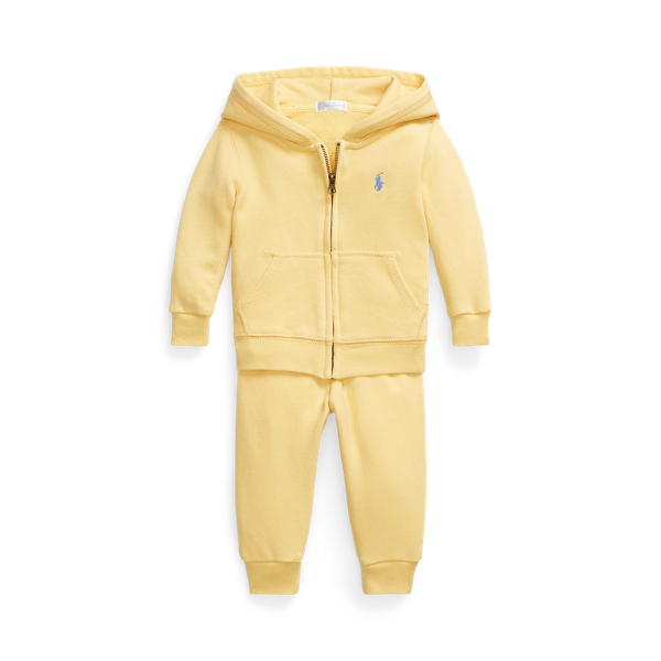 Conjunto de jogger y sudadera de rizo Baby Girl en 1