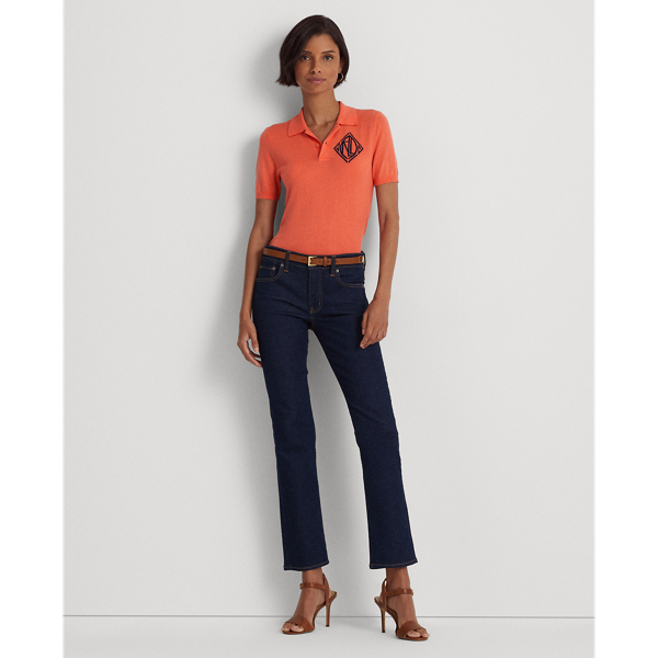 Polo en jersey Lauren en Portside Coral 3