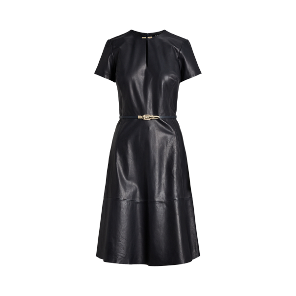 Stretch-Lederkleid mit G&uuml;rtel Lauren in 1