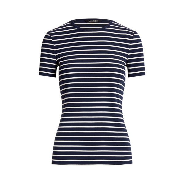 Striped Stretch Cotton T-Shirt