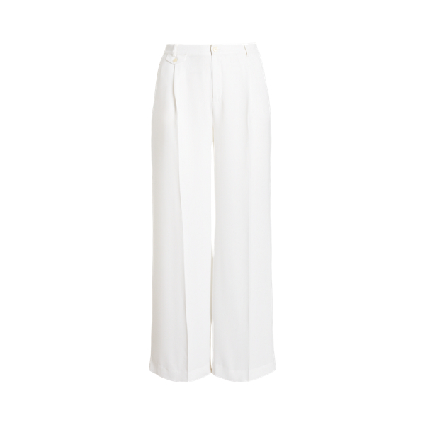 Pleated Georgette Trouser Lauren Woman 1