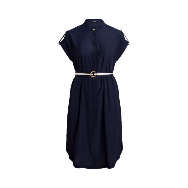 Chemisier in cr&ecirc;pe con cintura Lauren Woman in 1