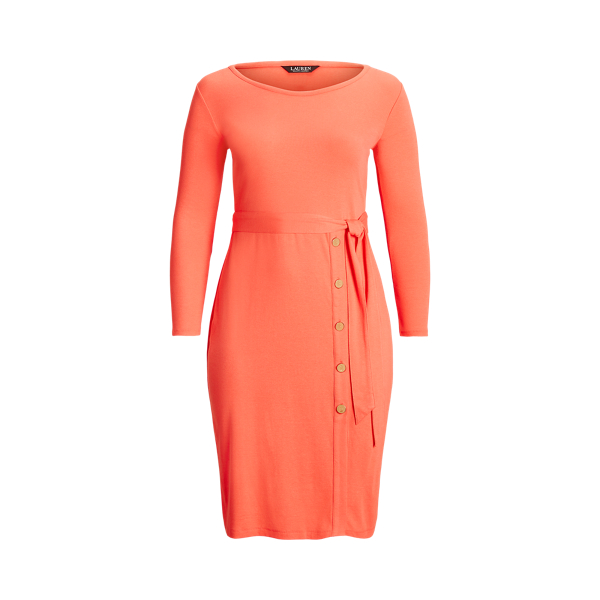 Rippenstrick-Kleid mit G&uuml;rtel Lauren Woman in 1