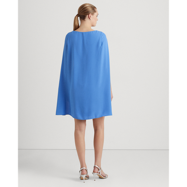 New England Blue Cape Georgette Cocktail Dress Lauren 5
