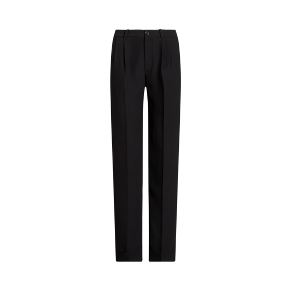 Pleated Sable Crepe Trouser Lauren 1