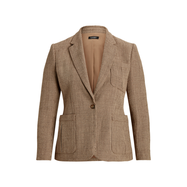 Blazer de sarja de algod&atilde;o-linho Lauren Woman em 1