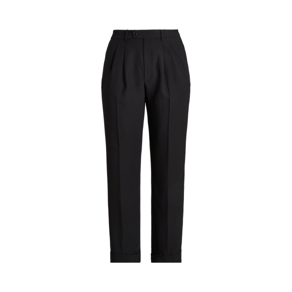 Pleated Sable Crepe Trouser Lauren Woman 1