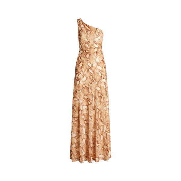 Vestido de noite Georgette de um ombro Lauren em 1