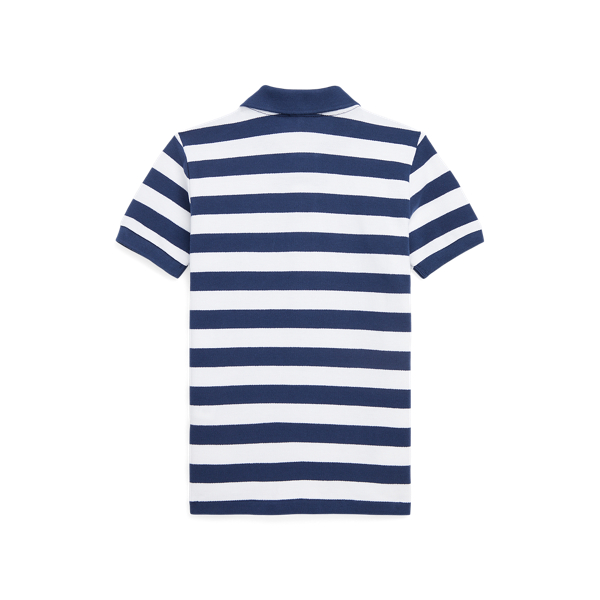 Rustic Navy/White Striped Cotton Mesh Polo Shirt Boys 2-7 for back to school 2