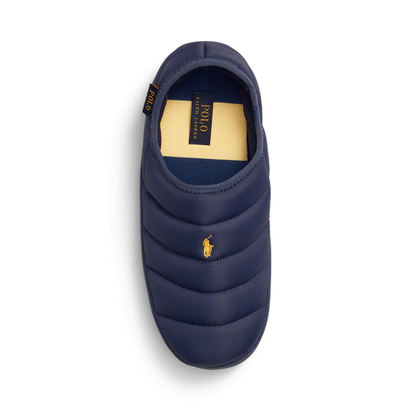 Chaussons Maxson matelass&eacute;s Polo Ralph Lauren en Bleu marine/Jaune Pp 4