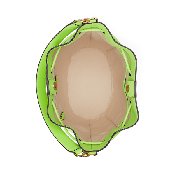 Riviera Green Leather Large Andie Drawstring Bag Lauren 5