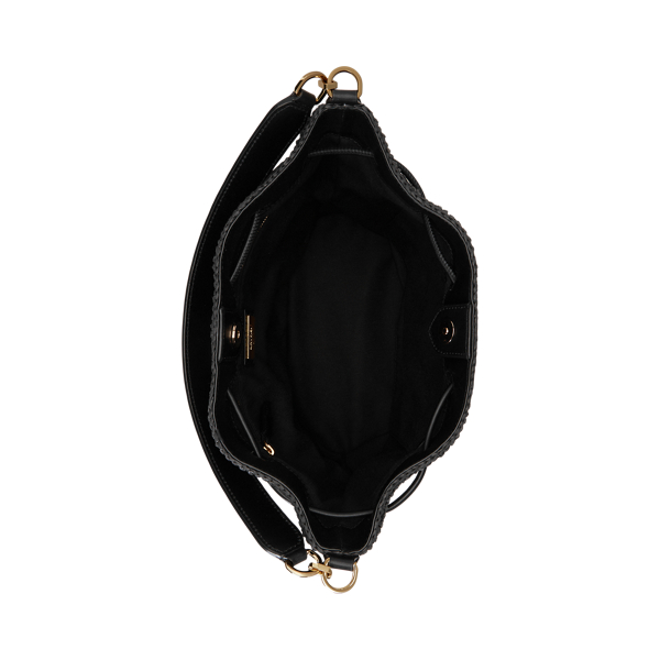 Black Straw Large Andie Drawstring Bag Lauren 5