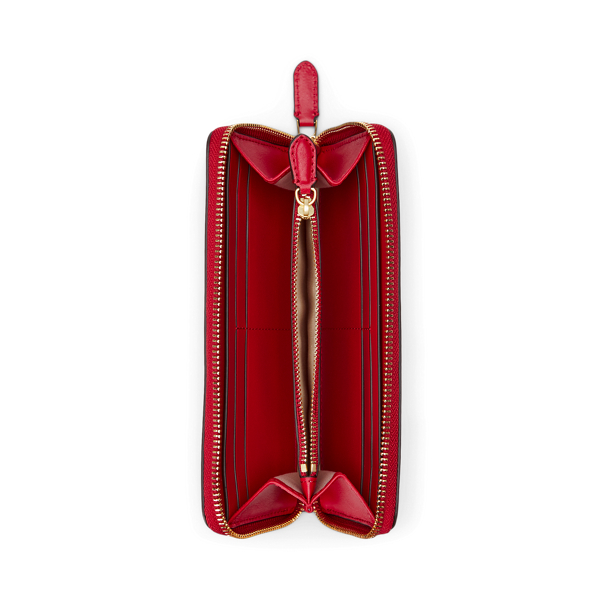 Brieftasche aus bedrucktem Leder Lauren in Red Bandana Print 3