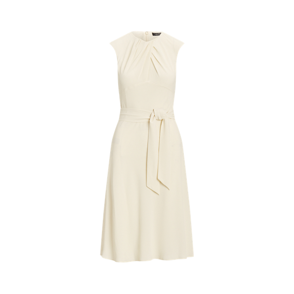 Blasencr&ecirc;pe-Kleid mit Fl&uuml;gel&auml;rmeln Lauren in Nat&uuml;rliches Creme 2