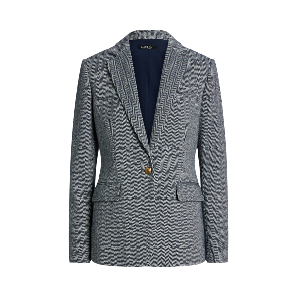 Blazer van katoenmix met visgraatmotief Lauren in 1