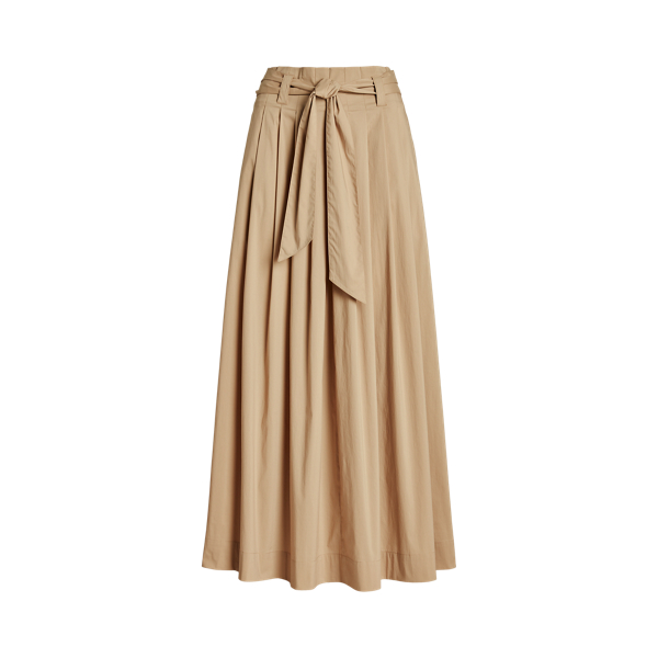 Belted Stretch Cotton-Blend Maxiskirt Lauren 1