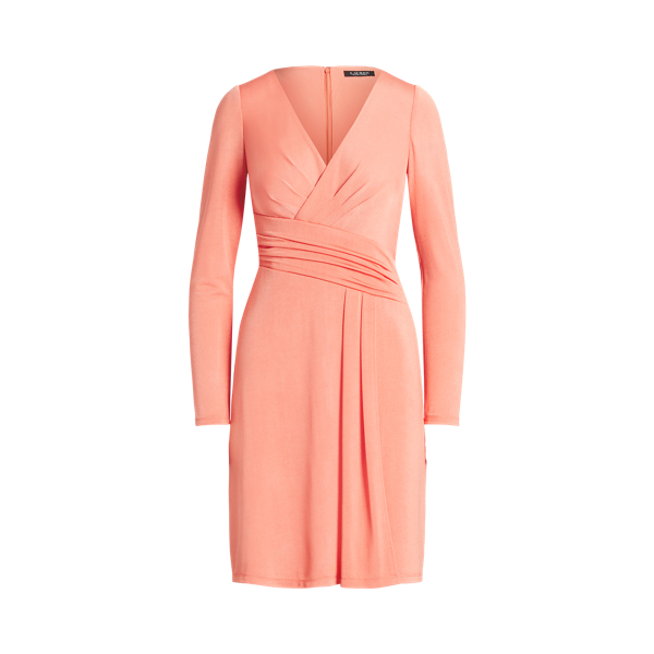 Foil-Print Jersey Cocktail Dress Lauren 1