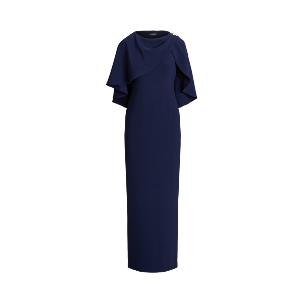 Cr&ecirc;pe-Kleid mit Cape Lauren in 1
