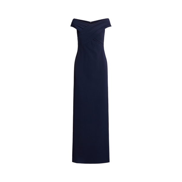 Crepe Off-the-Shoulder Gown Lauren 1