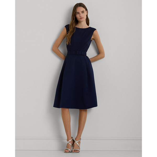 Vestido de cóctel de faya y punto para mujer Ralph Lauren® ES