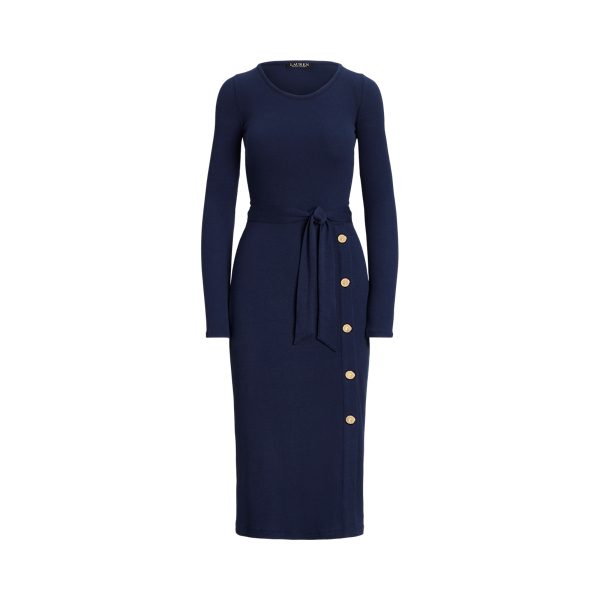 Rippenstrick-Kleid mit G&uuml;rtel Lauren Petite in 1