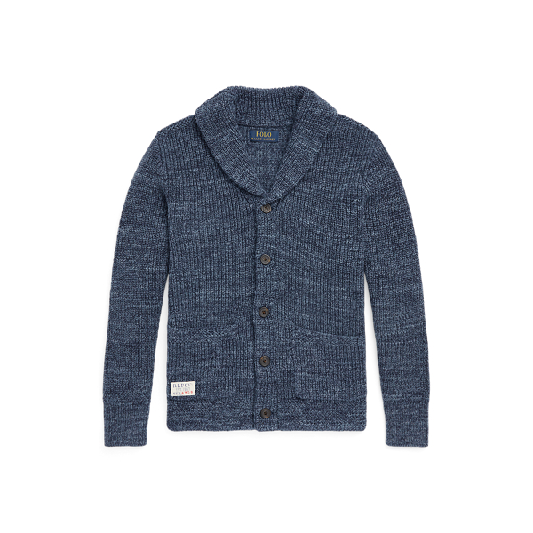 Cardigan sciallato in cotone screziato Boys 6-14 Years in 1