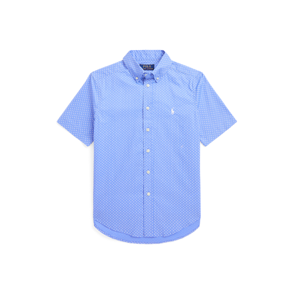 Geometric Poplin Short-Sleeve Shirt Boys 6-14 Years 1