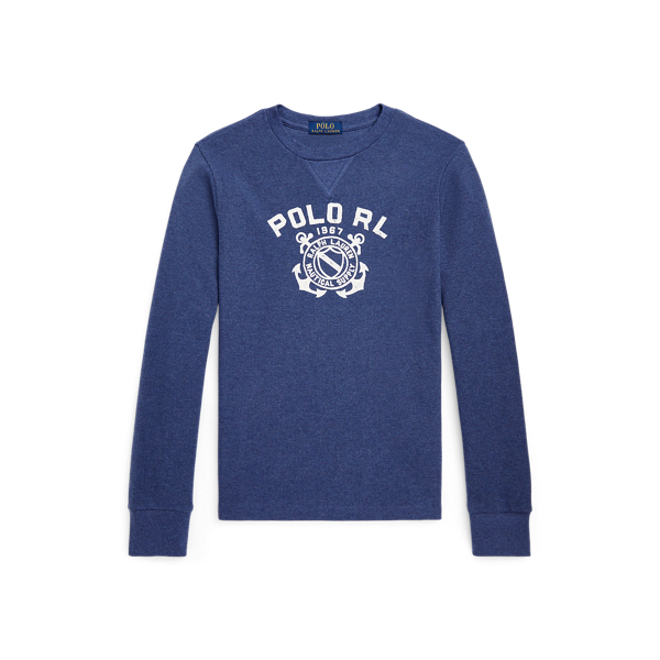 Logo Waffle-Knit Long-Sleeve Tee Boys 6-14 Years 1