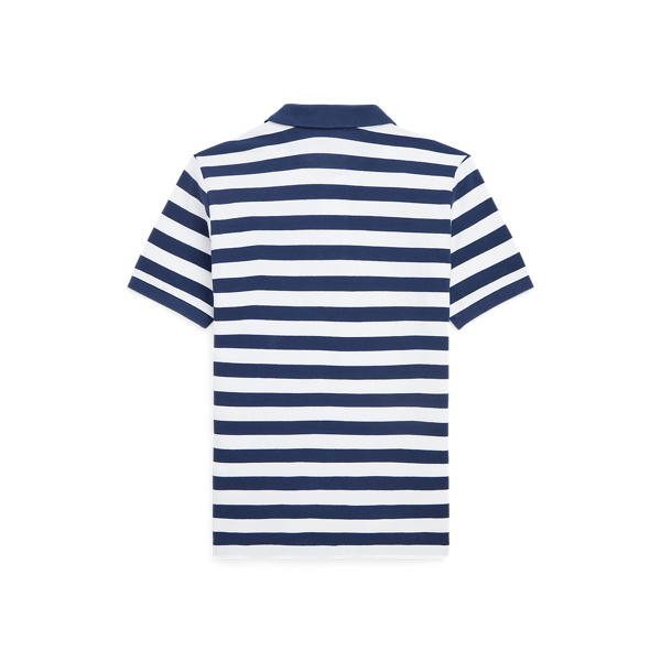 Rustic Navy/White Striped Cotton Mesh Polo Shirt Boys 8-20 for back to school 2