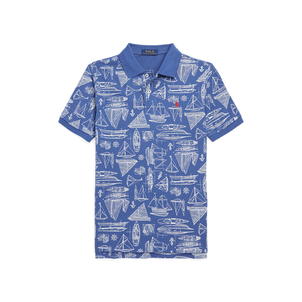 Piqu&eacute;-Poloshirt mit Segelbootdruck Boys 6-14 Years in 1