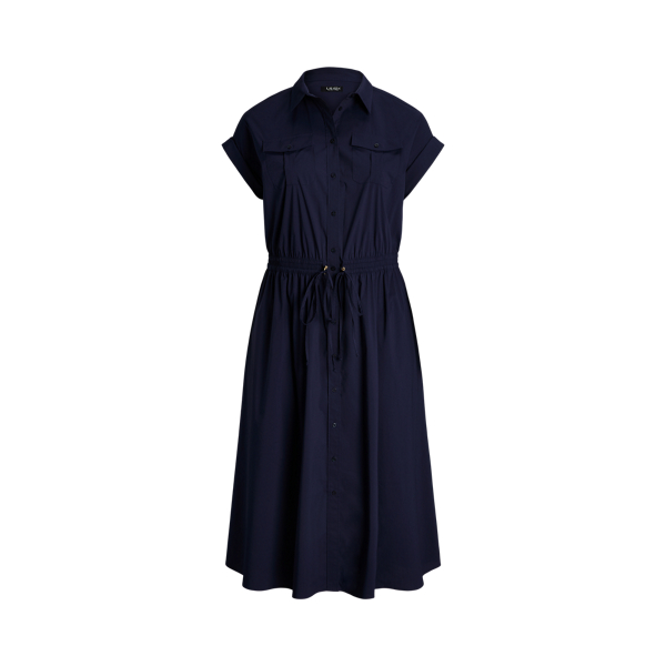 Kurz&auml;rmliges Hemdkleid mit Baumwolle Lauren Woman in 1