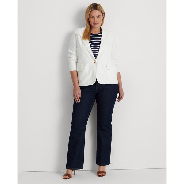 Blazer aus Baumwollmischgewebe Lauren Woman in Wei&szlig; 4