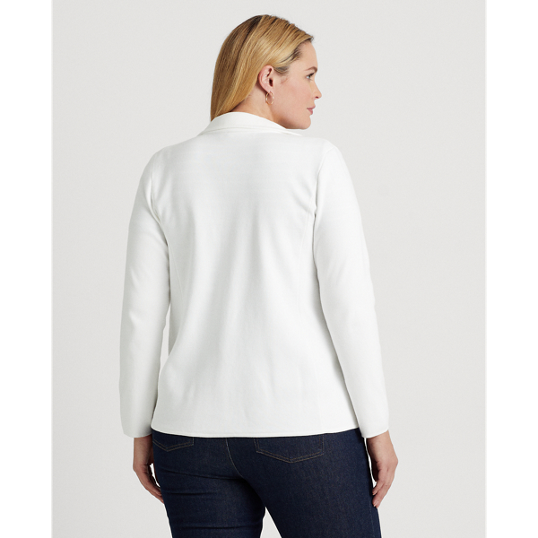 Blazer aus Baumwollmischgewebe Lauren Woman in Wei&szlig; 5