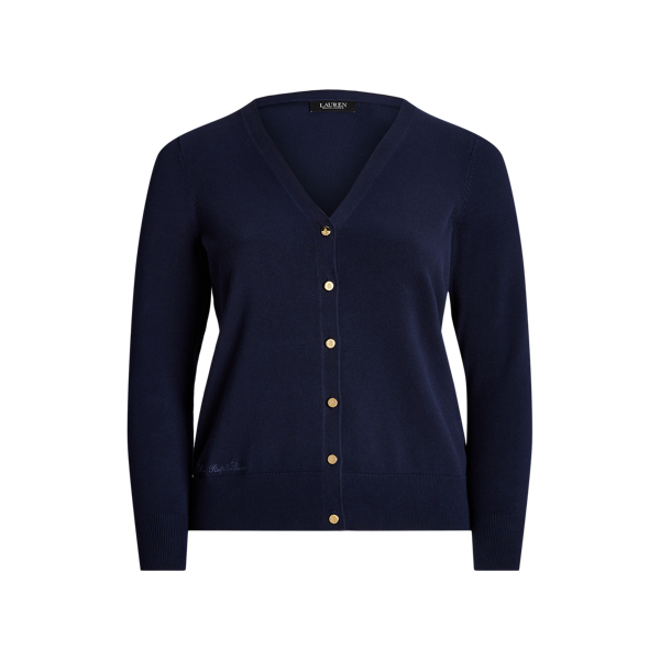 Cotton-Blend Cardigan Lauren Woman 1