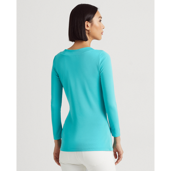 Natural Turquoise Stretch Jersey Top Lauren 5
