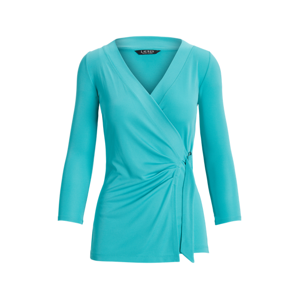 Natural Turquoise Stretch Jersey Top Lauren 2