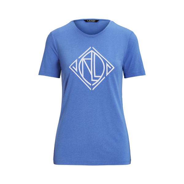 New England Blue Logo Cotton-Blend Tee Lauren 2