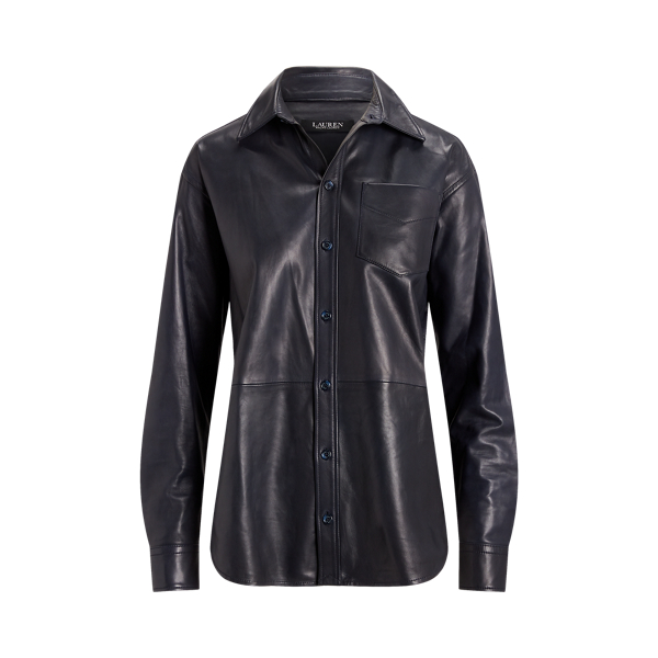 Ralph lauren leather shirt hot sale