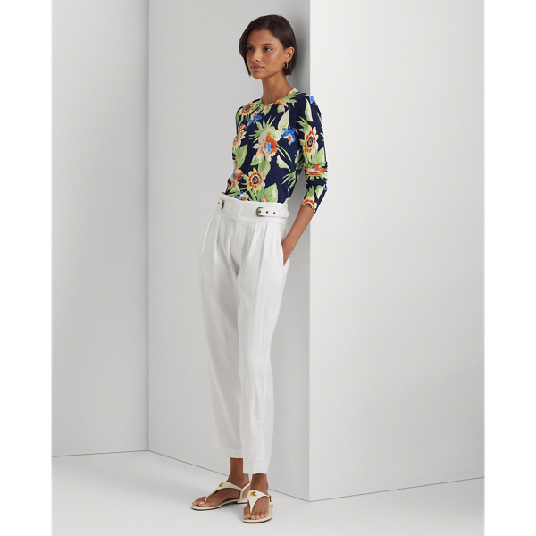 Gebl&uuml;mter Baumwoll-Pullover Lauren in Navy multi 4