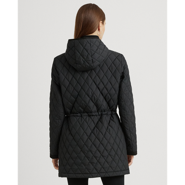 Black Crest-Patch Quilted Jacket Lauren 5