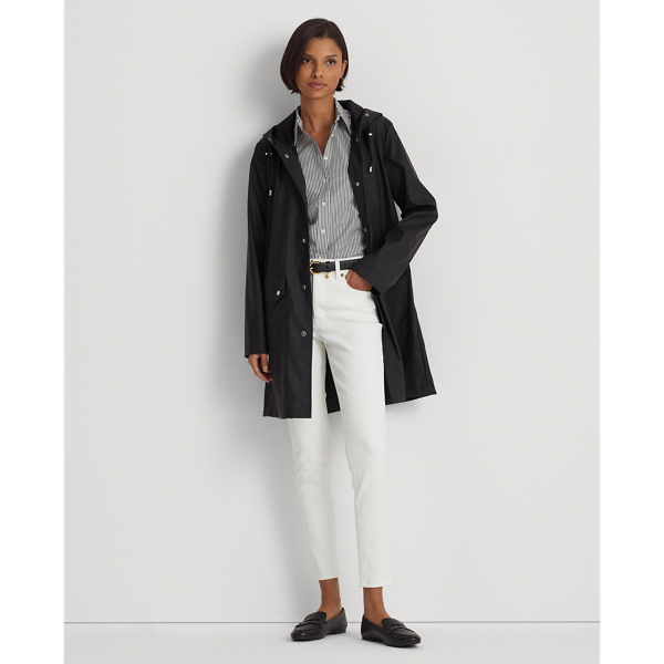 Imperméable à capuche Lauren en Noir 4